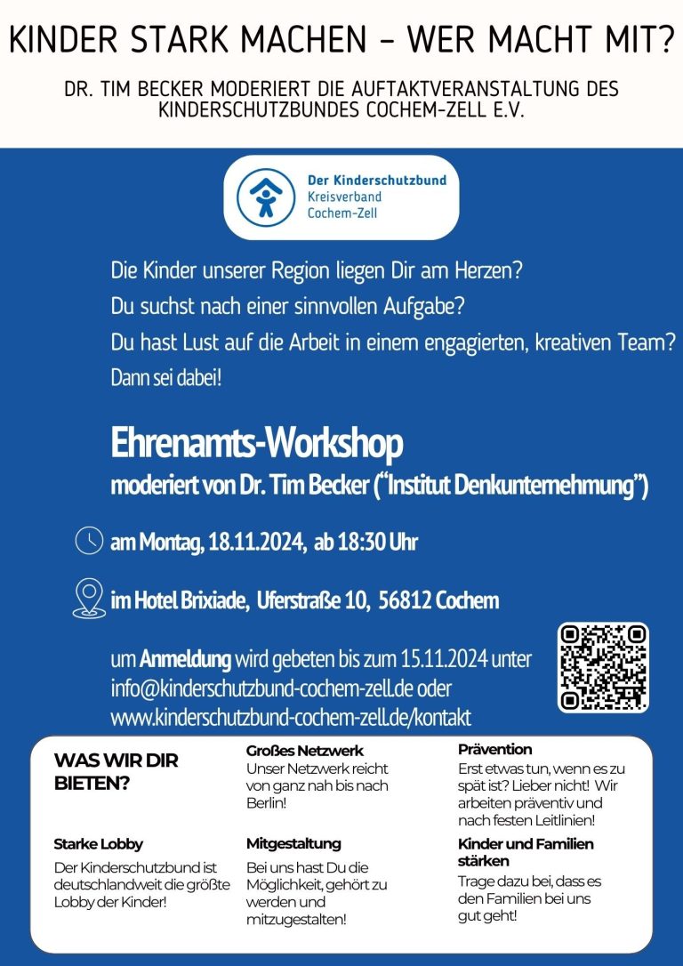 Einladung zum Ehrenamts-Workshop (18.11.2024)