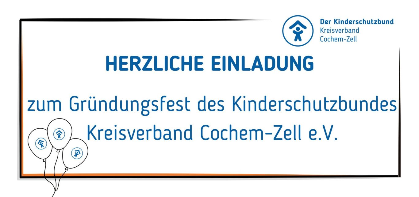 Einladung Gründungsfest (Kinderschutzbund Kreisverband Cochem-Zell e. V.)